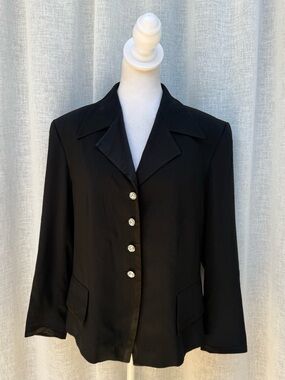 Mondi black blazer with rhinestone buttons
